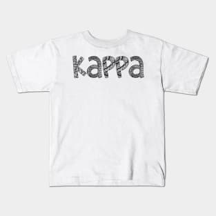 Kappa Letter Doodle Pattern Kids T-Shirt